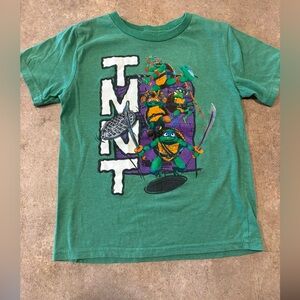 Nickelodeon TMNT Green and Purple Kids Short Sleeve T-Shirt, Size Small 6/7